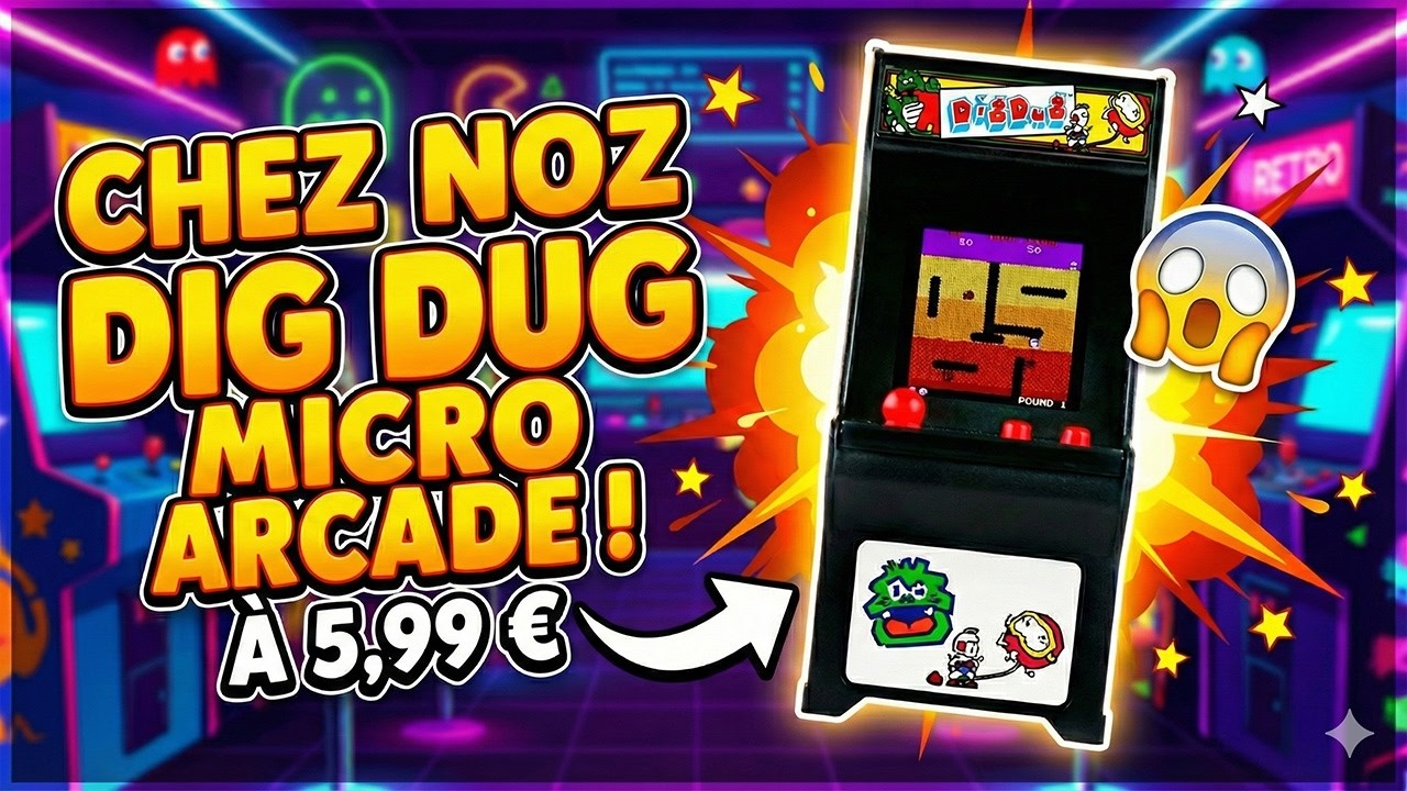 Dig Dug en micro borne arcade… pour seulement 5,99 € chez NOZ !