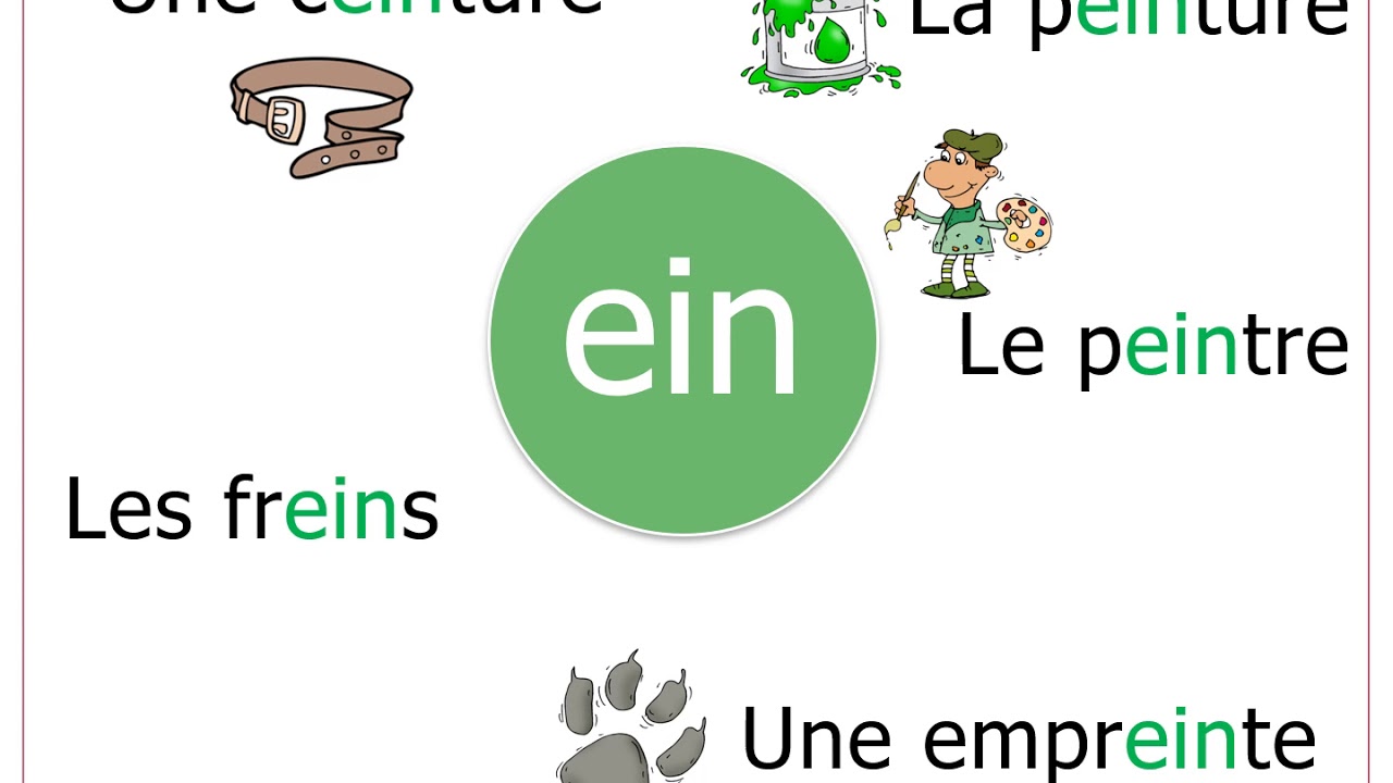 orthographe son in ain ein un
