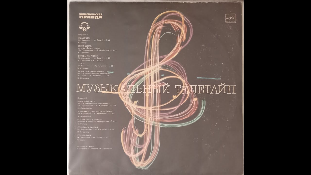 Слушаем пластинки!  №1 - Музыкальный телетайп (1986)