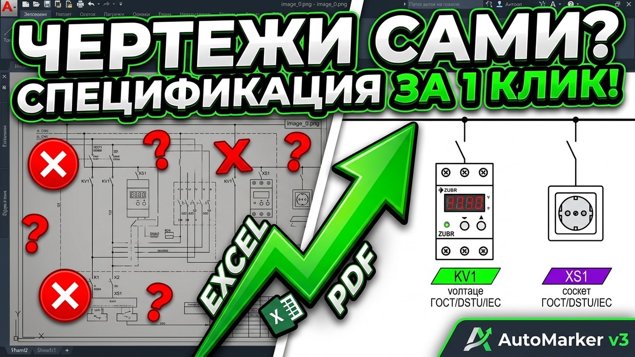 Visio AvtoMarker v3 | ГОСТ/ДСТУ/IEC | 3 в 1 Полная Спецификация и Маркировка!