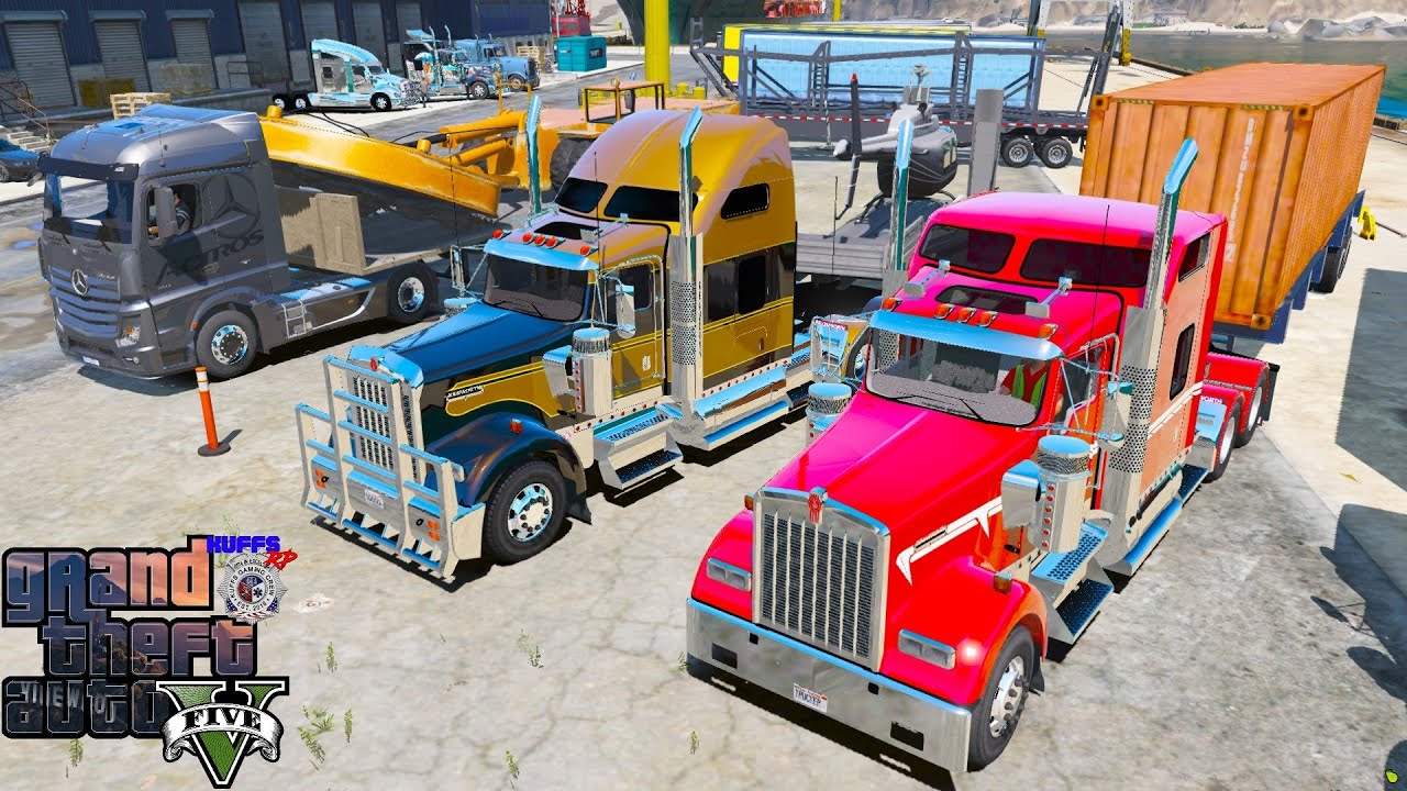 Конвой грузовиков: перевозка прицепов в ролевой игре GTA 5
