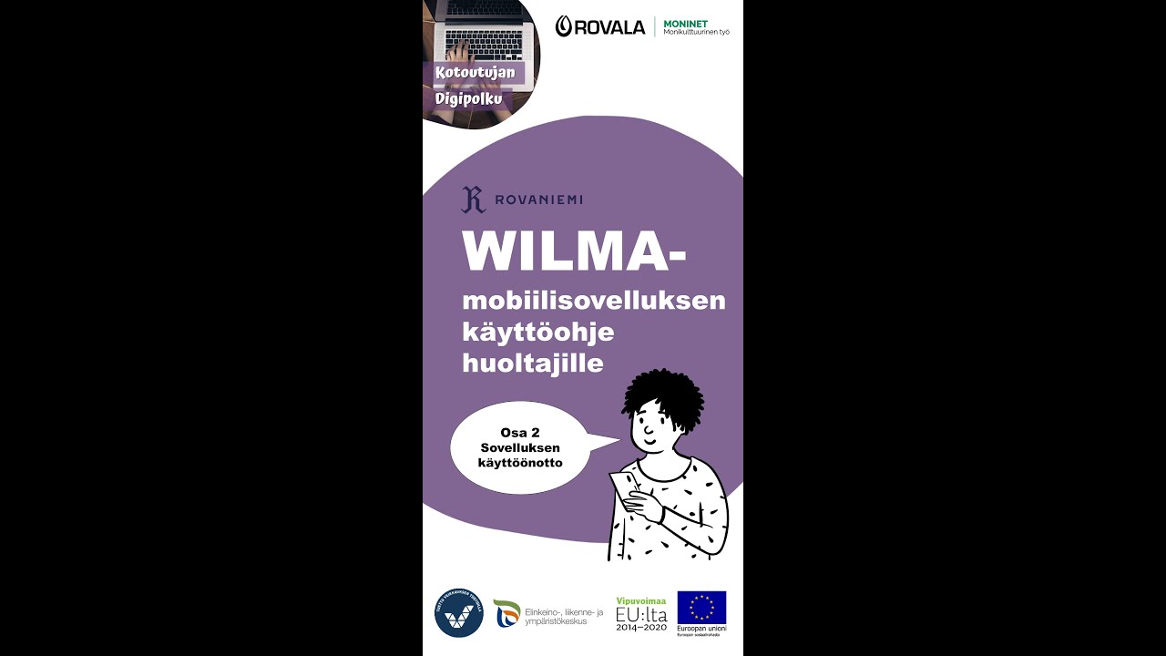 Wilma-sovelluksen ohje huoltajille osa 2 - Sovelluksen käyttöönotto SUOMI