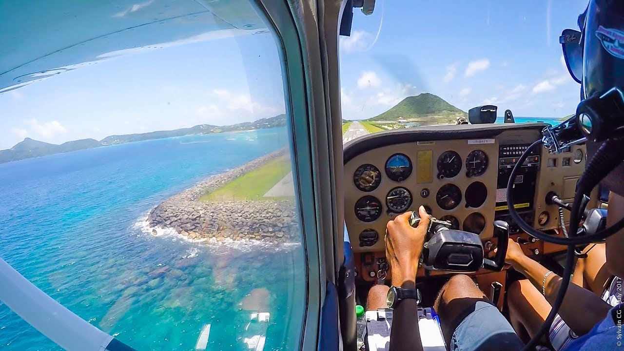 Landing at Canouan Airport (TVSC) | GoPro HERO 4 Silver
