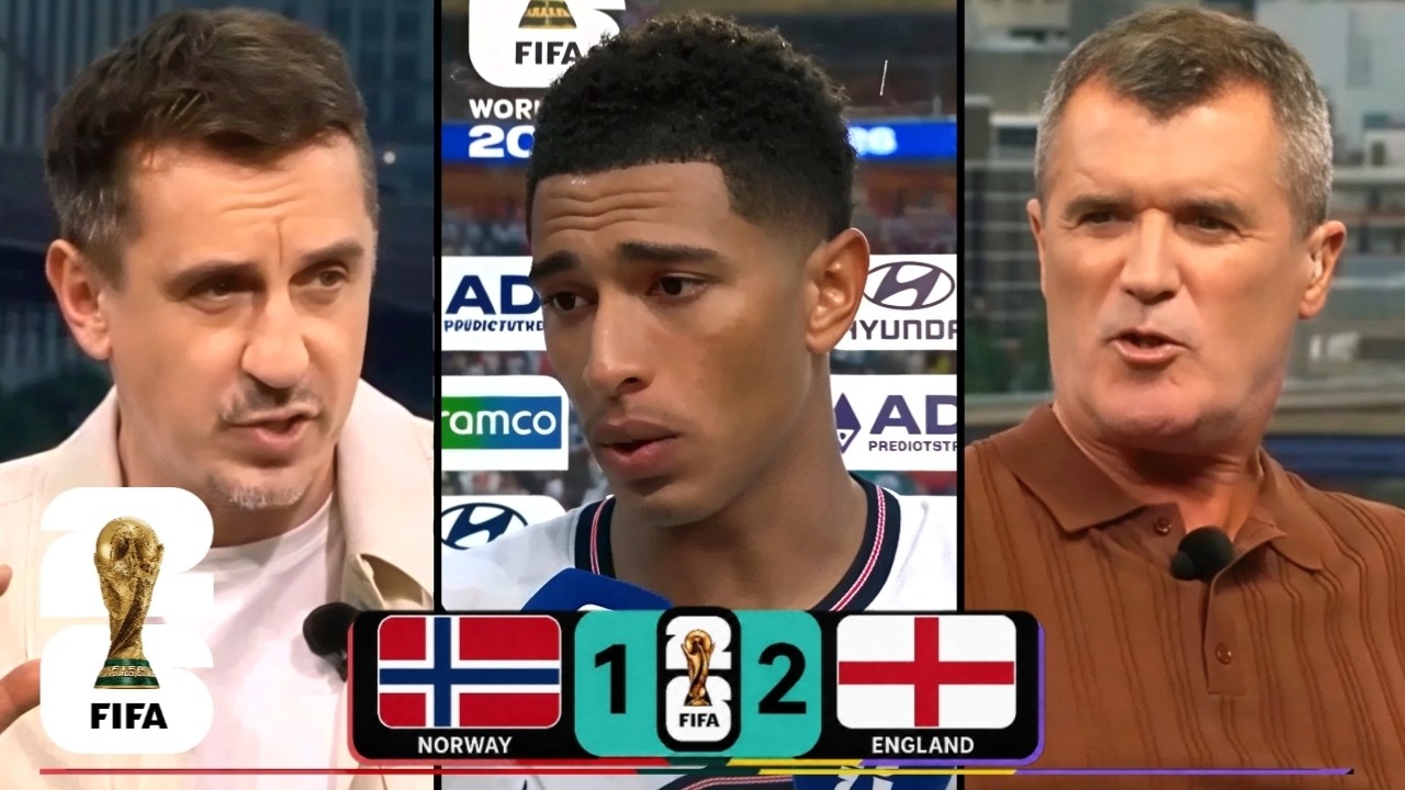 Jude Bellingham Post Match Interview | Norway 1-2 England | Roy Keane & Gary Neville Analysis