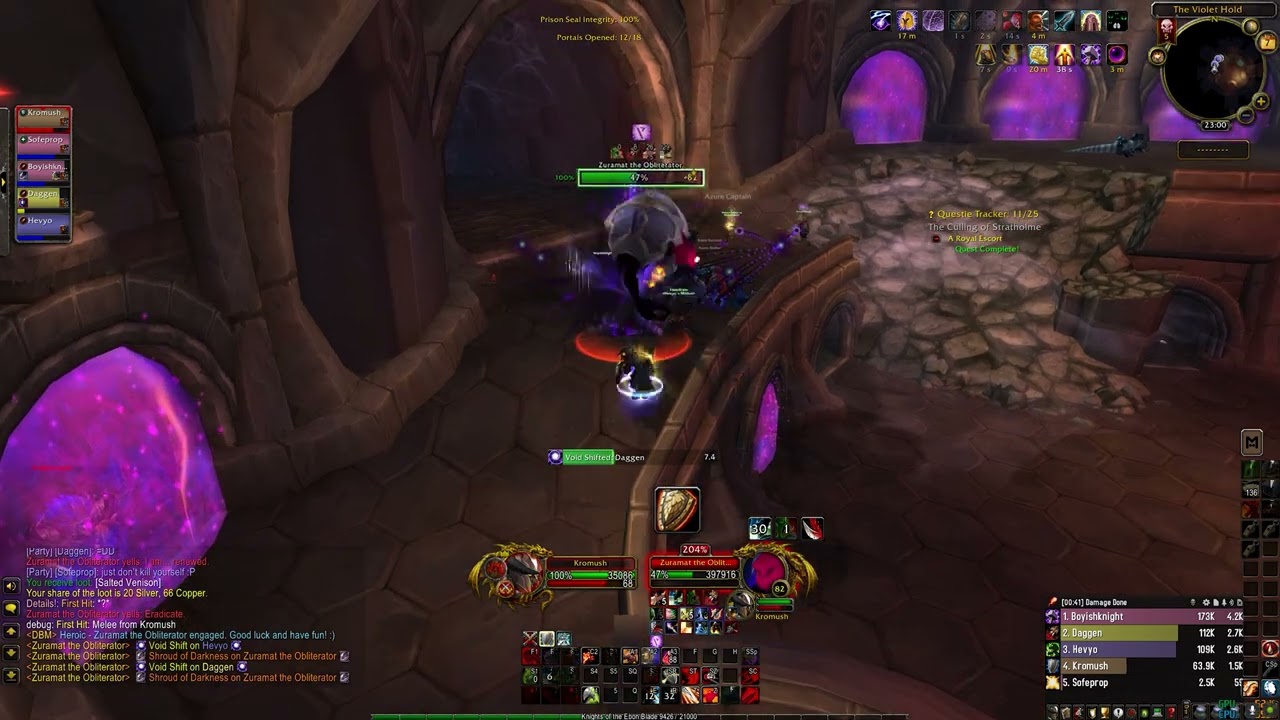 The Violet Hold | Zuramat the Obliterator | Heroic + | Tank POV | Prot Warrior