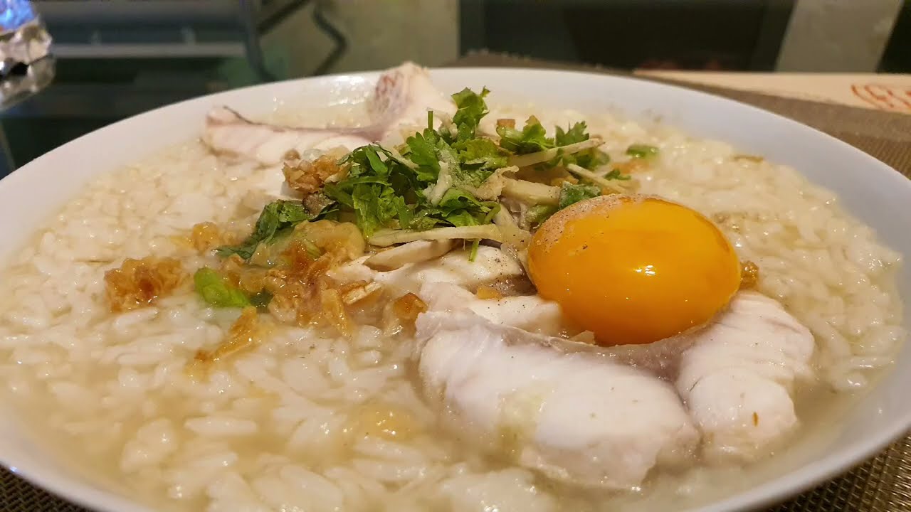 Snapper fish rice porridge (ingredient list provided)