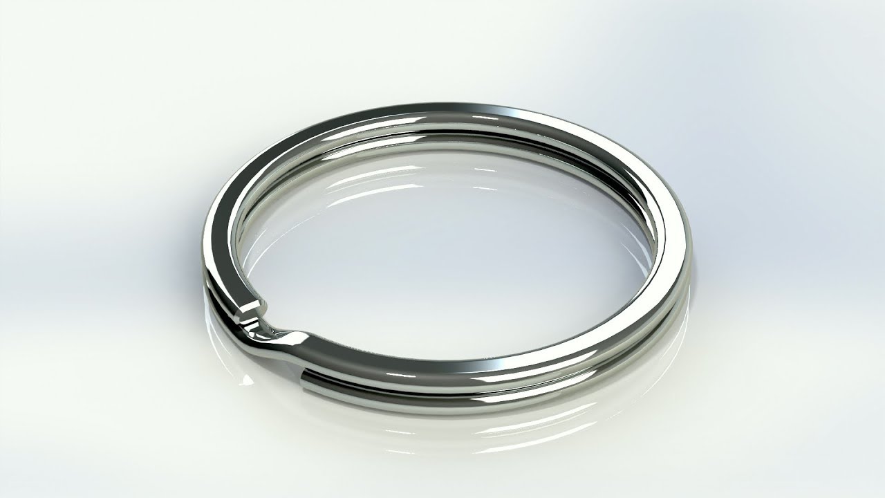 Flat 'Key Ring' Design Tutorial in Solidworks 2016