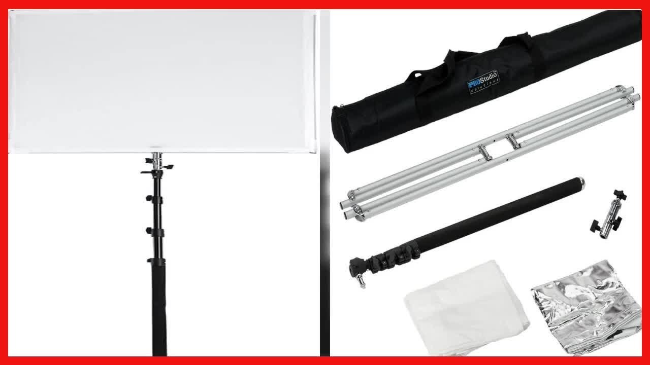 Fotodiox Pro Studio Solutions 90x90cm 35x35in Boom Sun Scrim Kit – Collapsible Frame with Diffusio