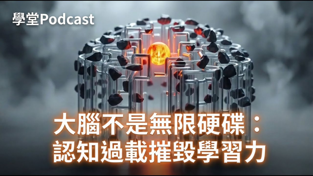【學堂｜Podcast】 你的大腦不是無限容量的硬碟：談「認知過載」如何摧毀你的學習力