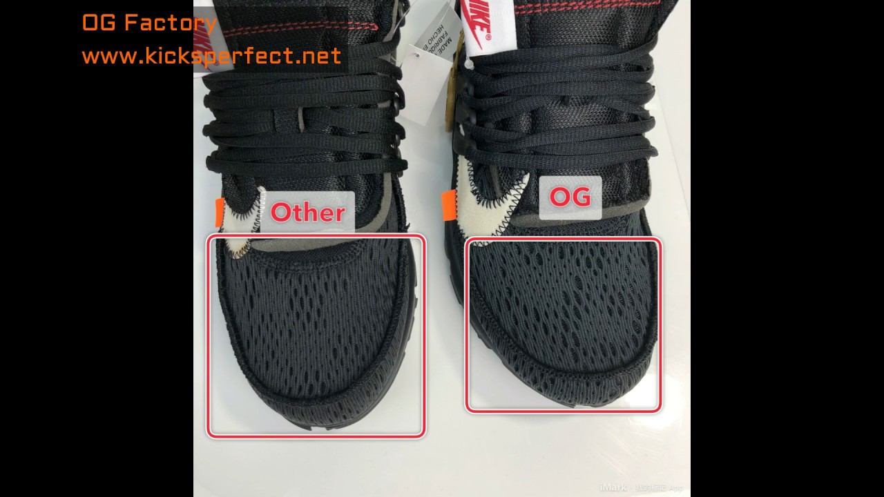 OG Factory Nike Off White  Air Presto Black OG Version VS Other Version Comparison