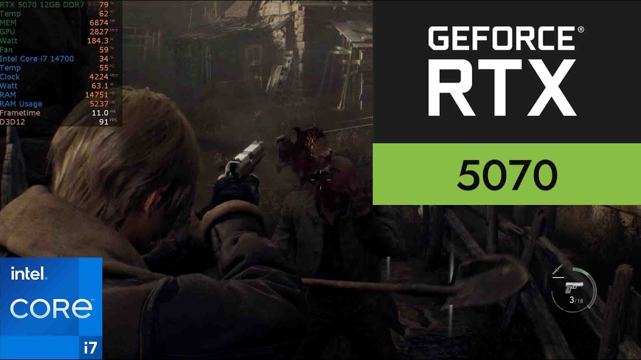 Resident evil 4 Remake RTX 5070 12GB 1440P Max Settings