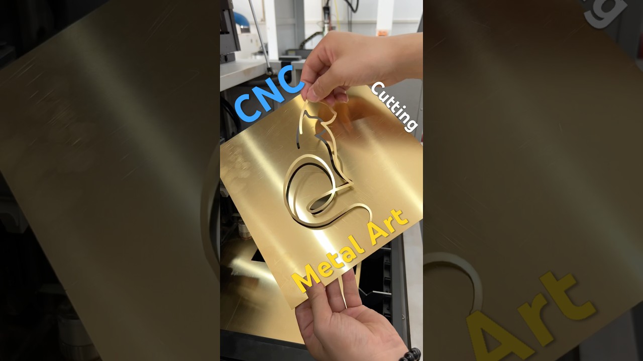 Cutting a brass metal art 