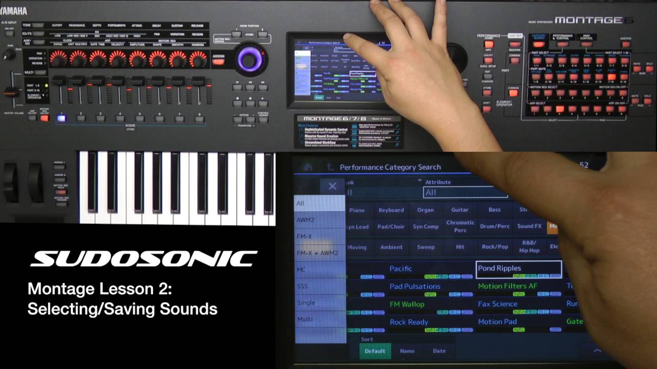 Yamaha Montage Lesson #2 (Selecting/Saving Sounds)