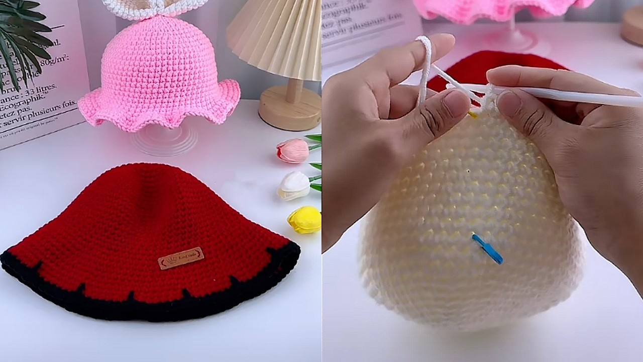 Easy to crochet a bucket hat.Free tutorial for beginner.