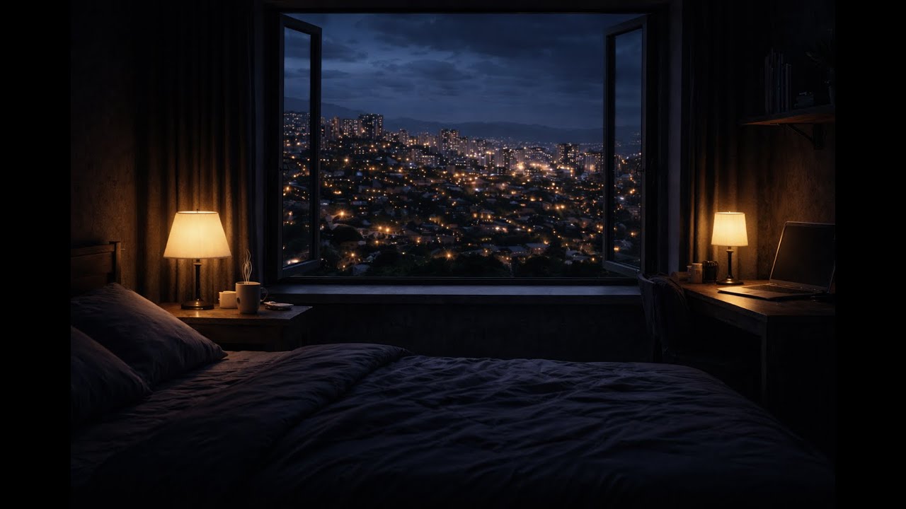 Lo-Fi Noturno para Relaxar e Dormir 🌙 | Sons Urbanos Suaves & Ambiente Noturno | Quarto302