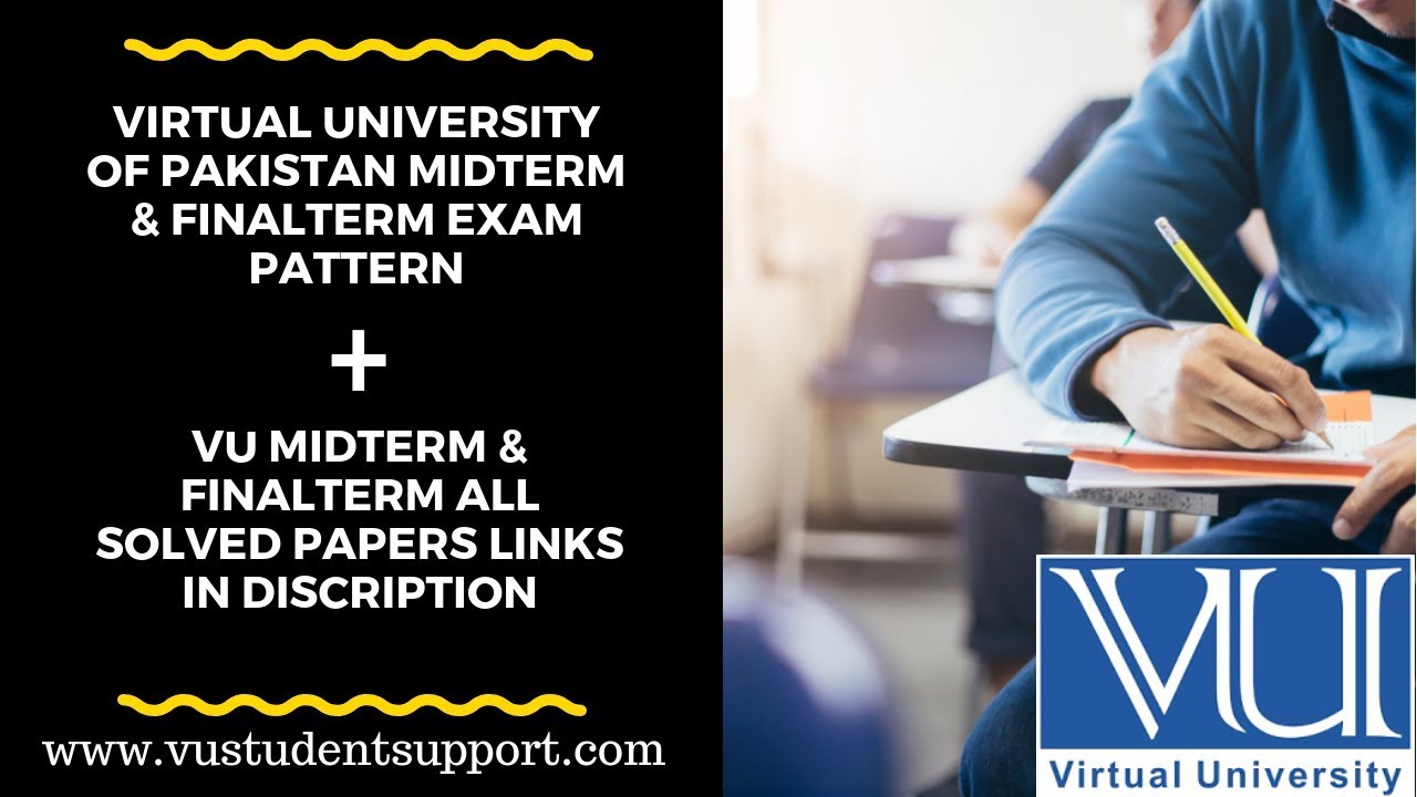 VU Exam Pattern finalterm and midterm | Solved VU Past Papers Links