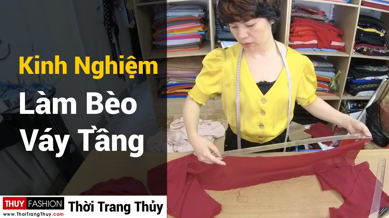 Cách tính làm Bèo Váy tầng vải chiffon | Kinh nghiệm Thời Trang Thủy Hải Phòng
