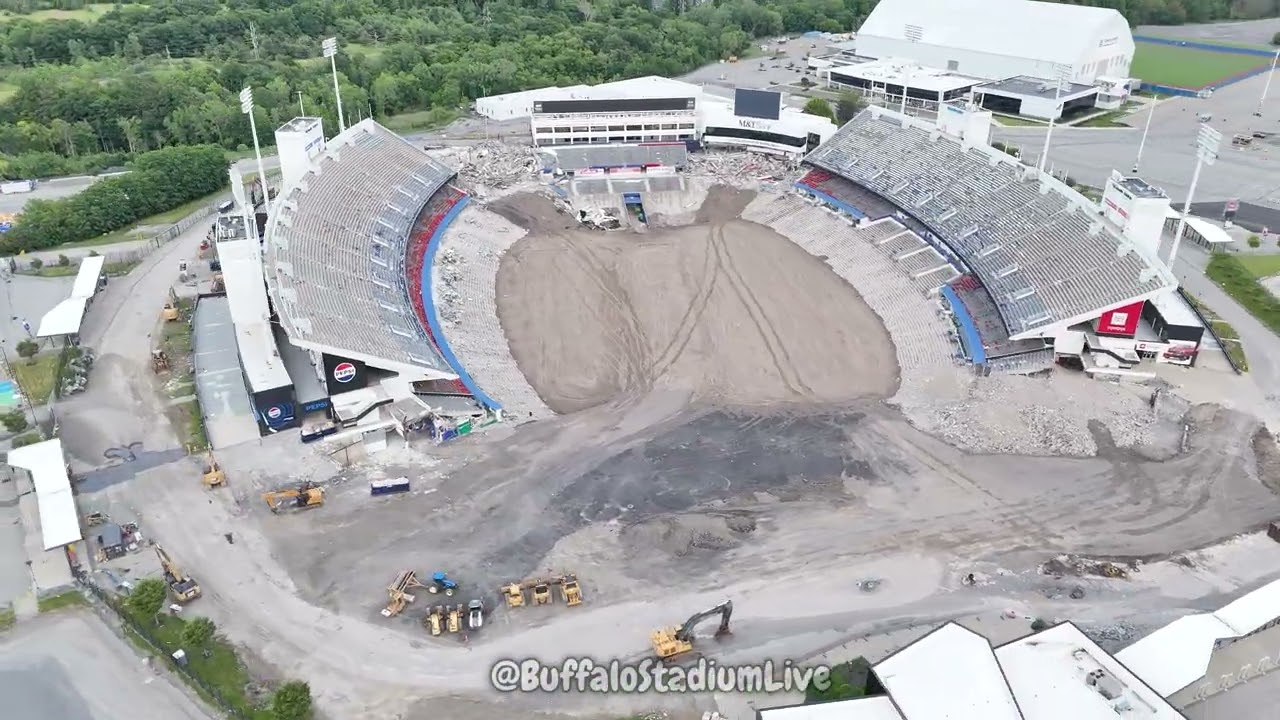     Buffalo Bills Highmark Stadium Demolition Update | Drone Footage