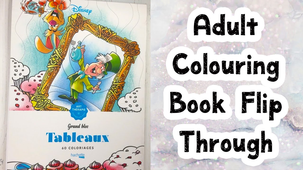 Disney Tableux by Hachette Heroes Adult Colouring Book Flip Through