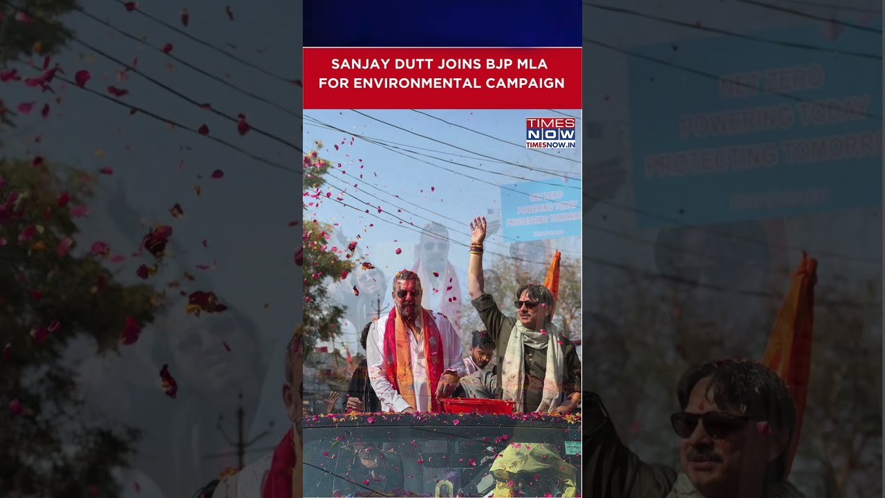 Sanjay Dutt Joins BJP MLA For Roadshow Launcing Environment Campaign Promoting Green Initiatives