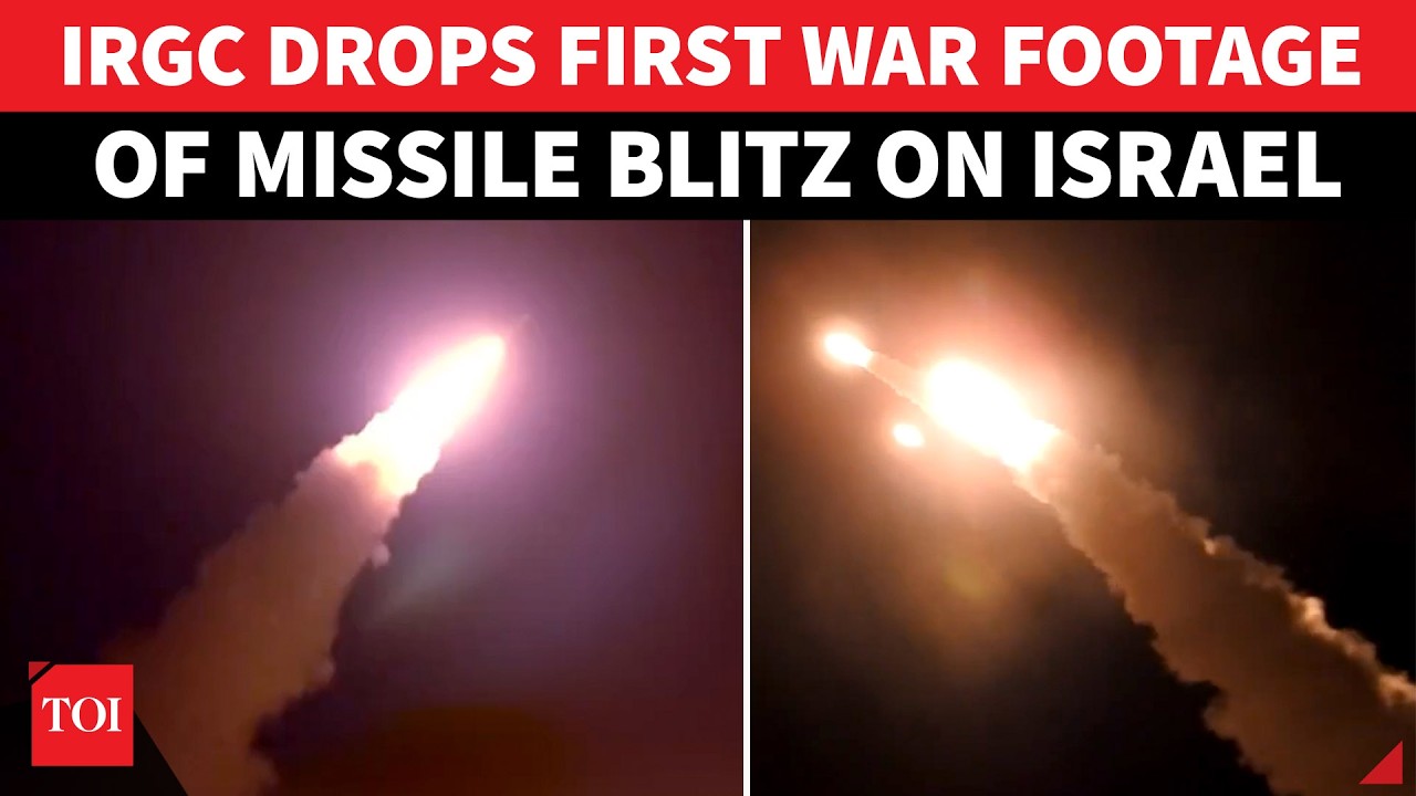 IRGC Drops First War Footage Of Missile Blitz On Israel; 'MULTI-SITE LAUNCH STRATEGY USED...'