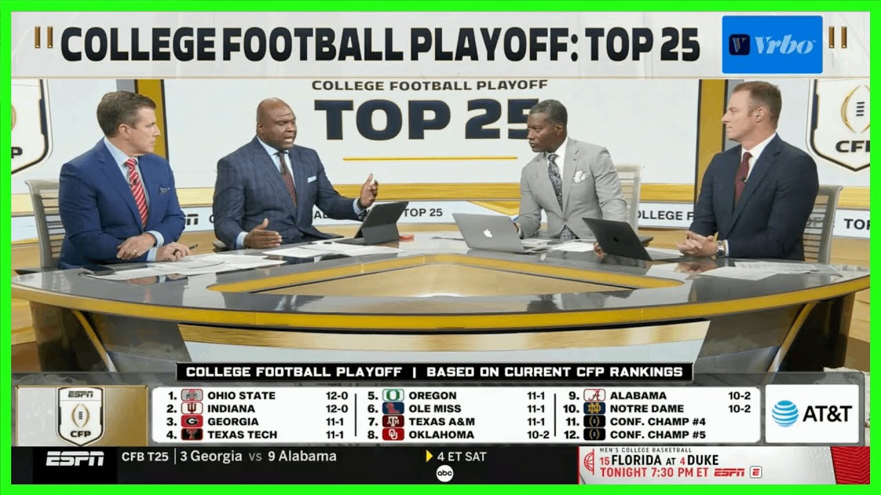2025 College Football Playoff Rankings Show - 12/2/25