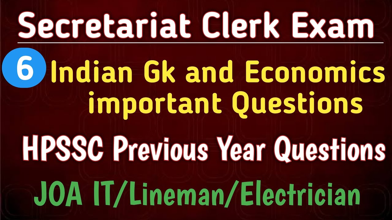 HP Secretariat Clerk Exam // Secretariat Clerk Exam / Hpssc previous year questions / Post code 962