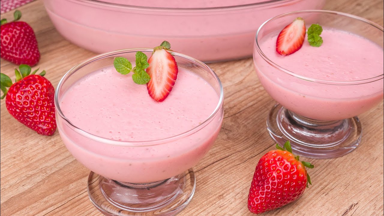 MOUSSE DE MORANGO DE LIQUIDIFICADOR MUITO FÁCIL | Cook'n Enjoy 1019