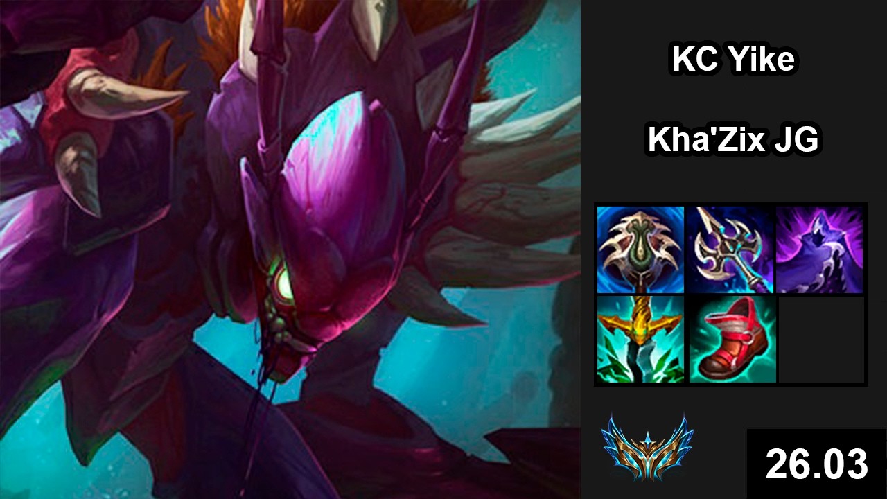 KC Yike (Kha'Zix) vs (Diana) - EUW Challenger - Patch 26.03