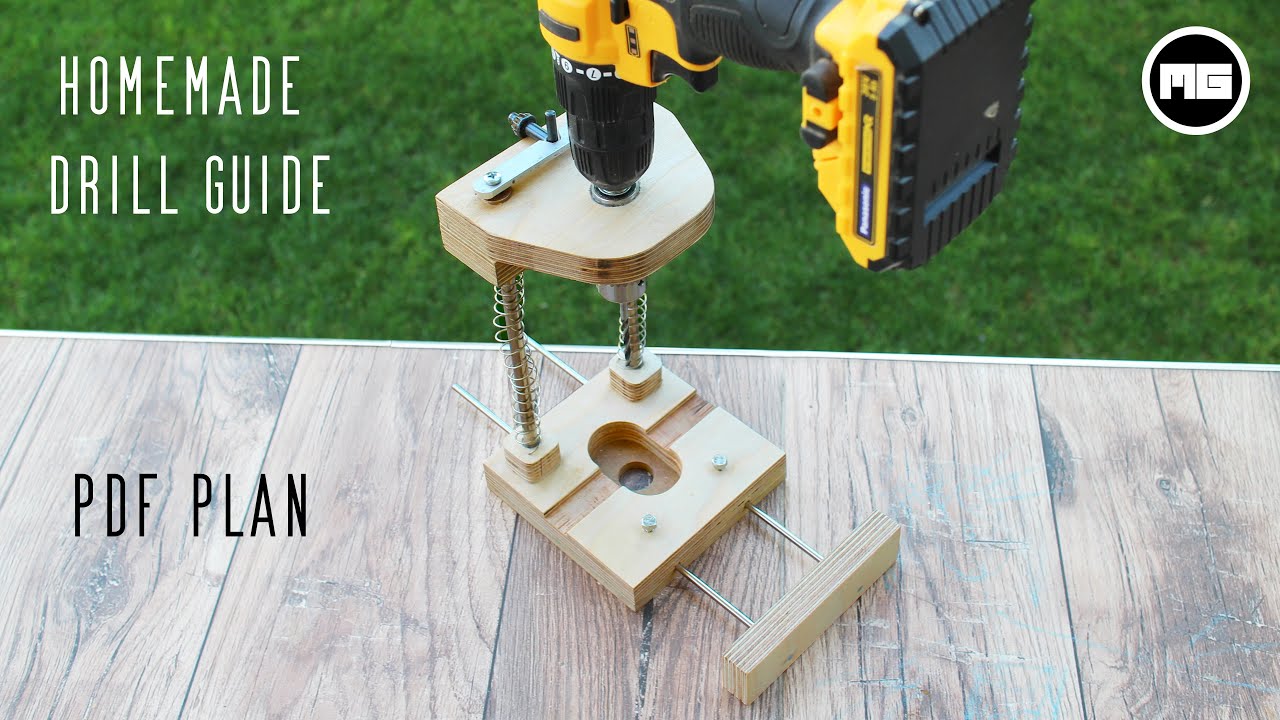 Изготовление направляющей сверла (мобильный сверлильный станок) // DIY Drill Guide