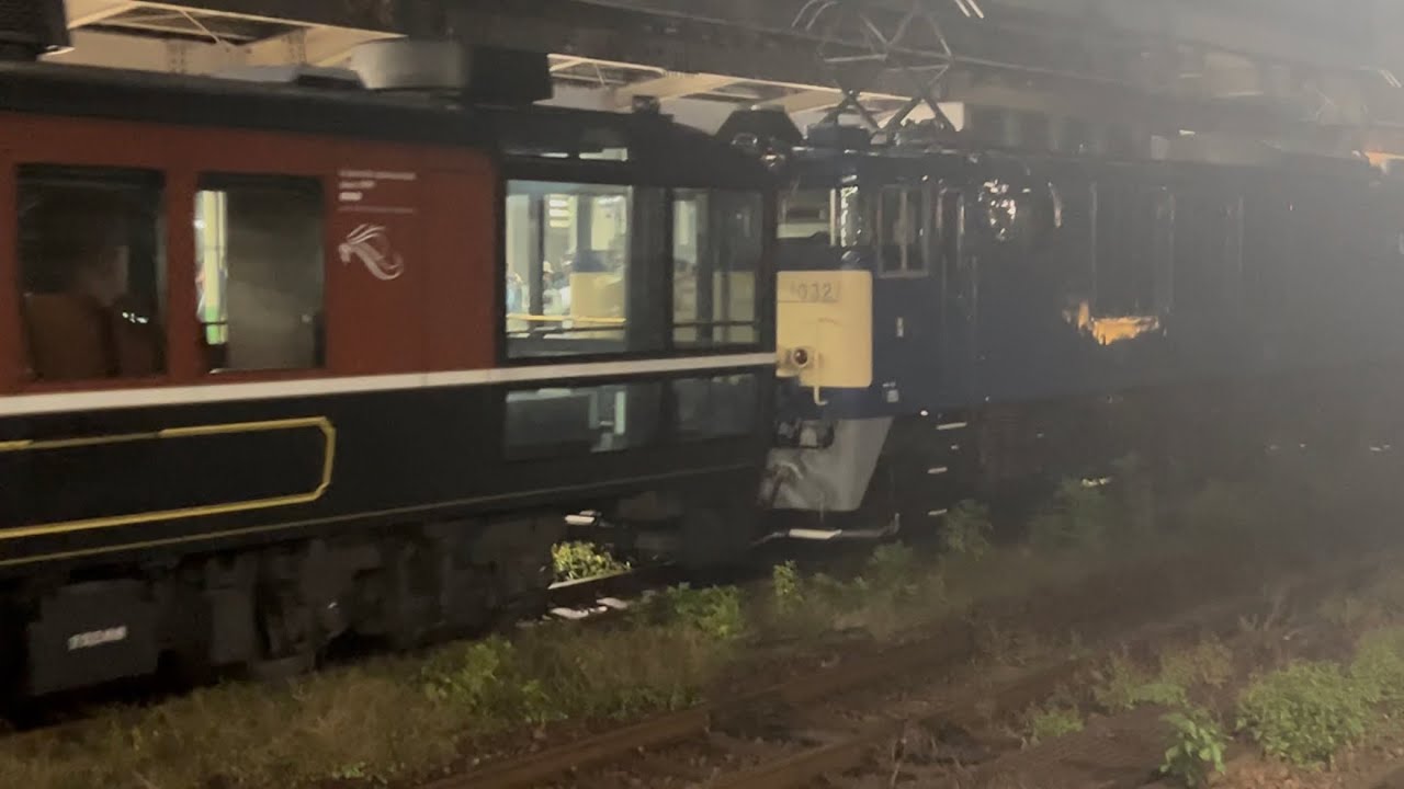 まさかのHM有り！【臨時快速越後湯沢駅100周年号運転に伴う客車返却回送】【回9421レ】国鉄EF64形1032号機(HM有り)+12系客車(ばんえつ物語用)が長岡駅3番線を発車！2025年11月1日