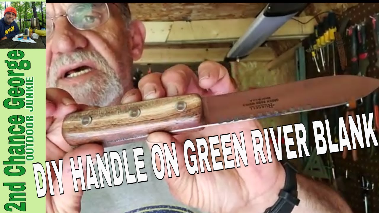 DIY Handle on a Green River fixed Blade Drop Point Knife Blank, What a fun DIY project