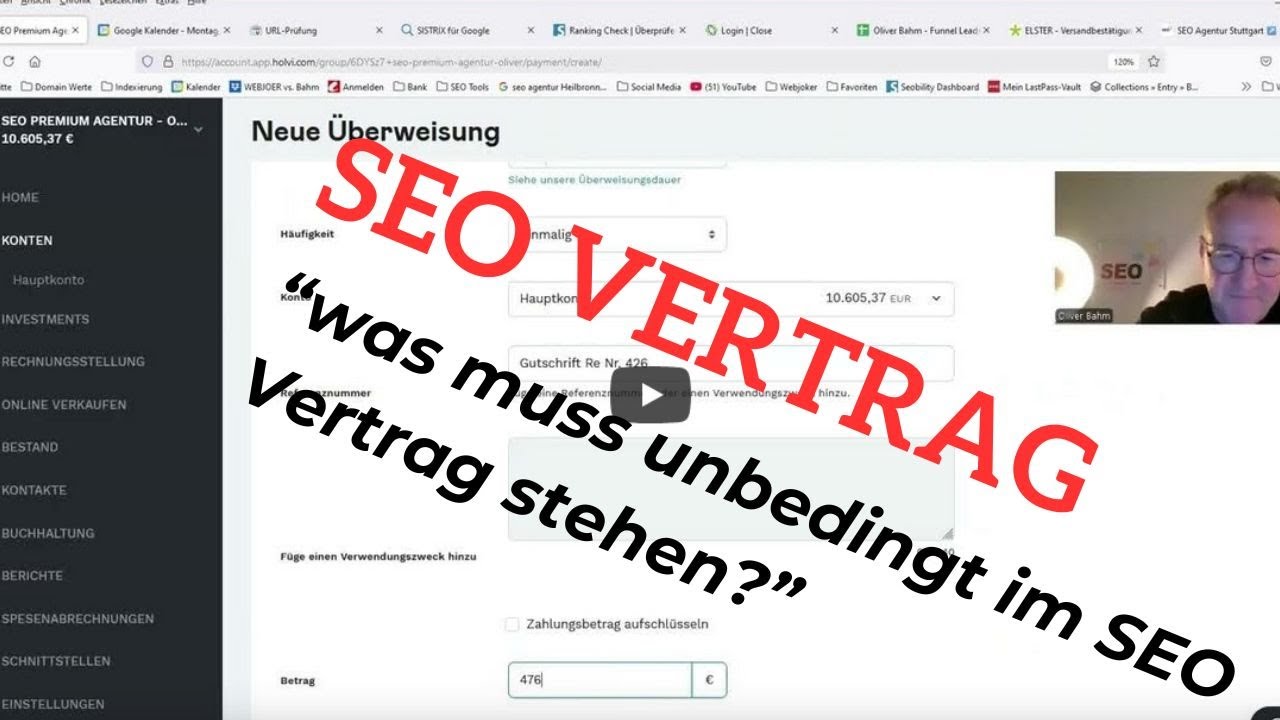Welche Klauseln und Daten sollten in einem SEO Vertrag - Dienstleistungsvertrag enthalten sein