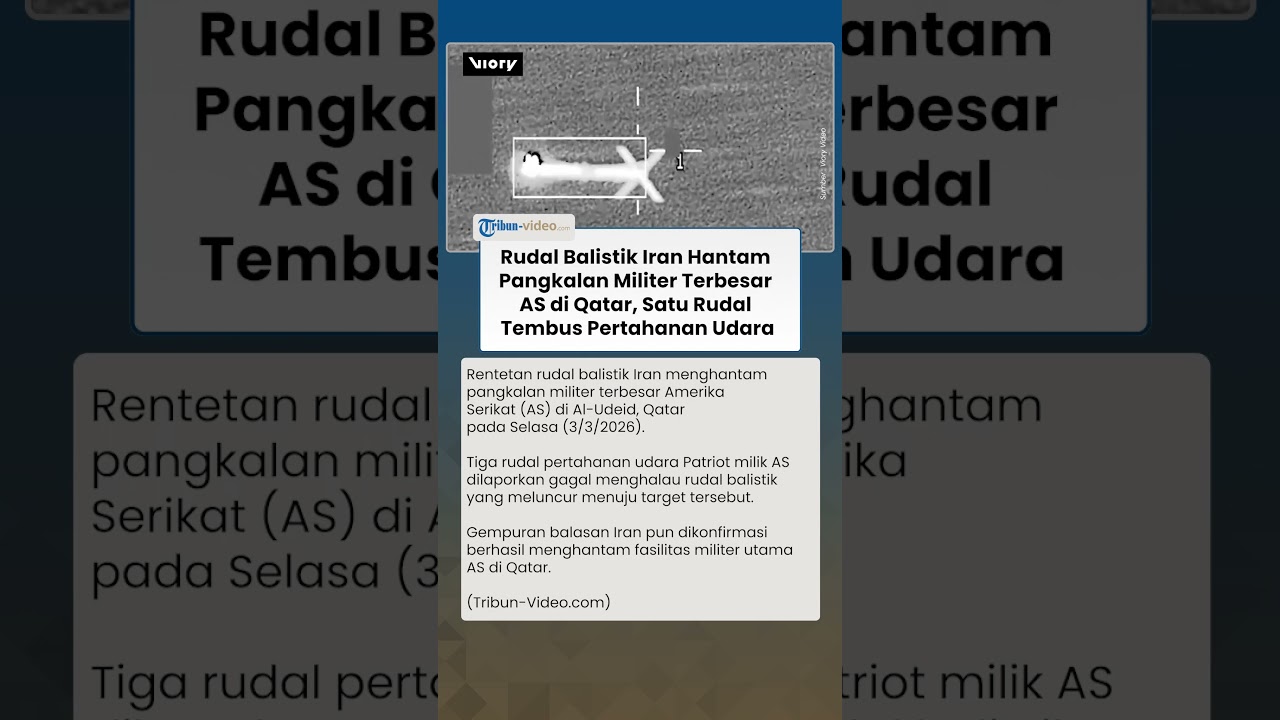 Rudal Iran Hantam Pangkalan Militer Terbesar AS di Qatar, Satu Rudal Tembus Pertahanan Udara