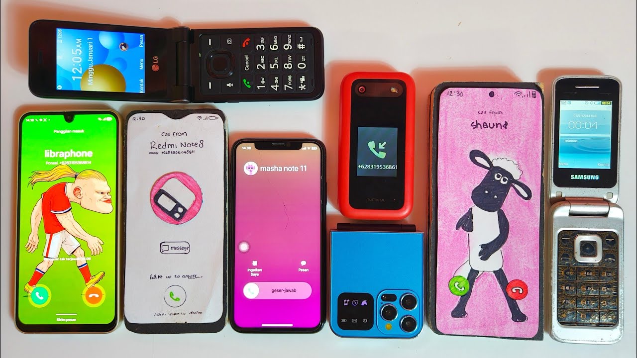 Samsung A16 Xiaomi Note 8 iPhone 10 i15 pro NOKIA Z fold 6 Samsung flip LG Guess who incoming Call