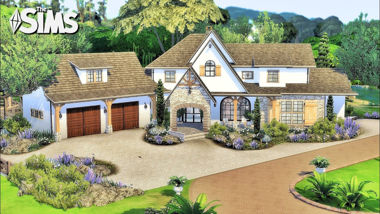 Modern Farmhouse Stables | The Sims 4 Speed Build | No CC