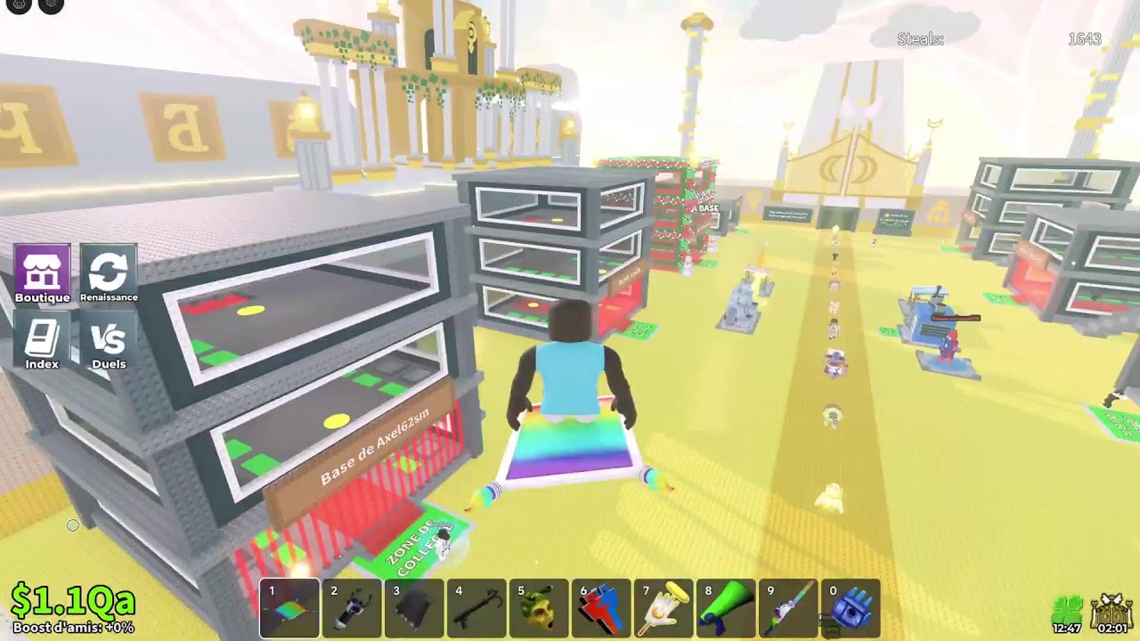 Trade machine (je cherche plusieur brainrot contre un)et vol en public