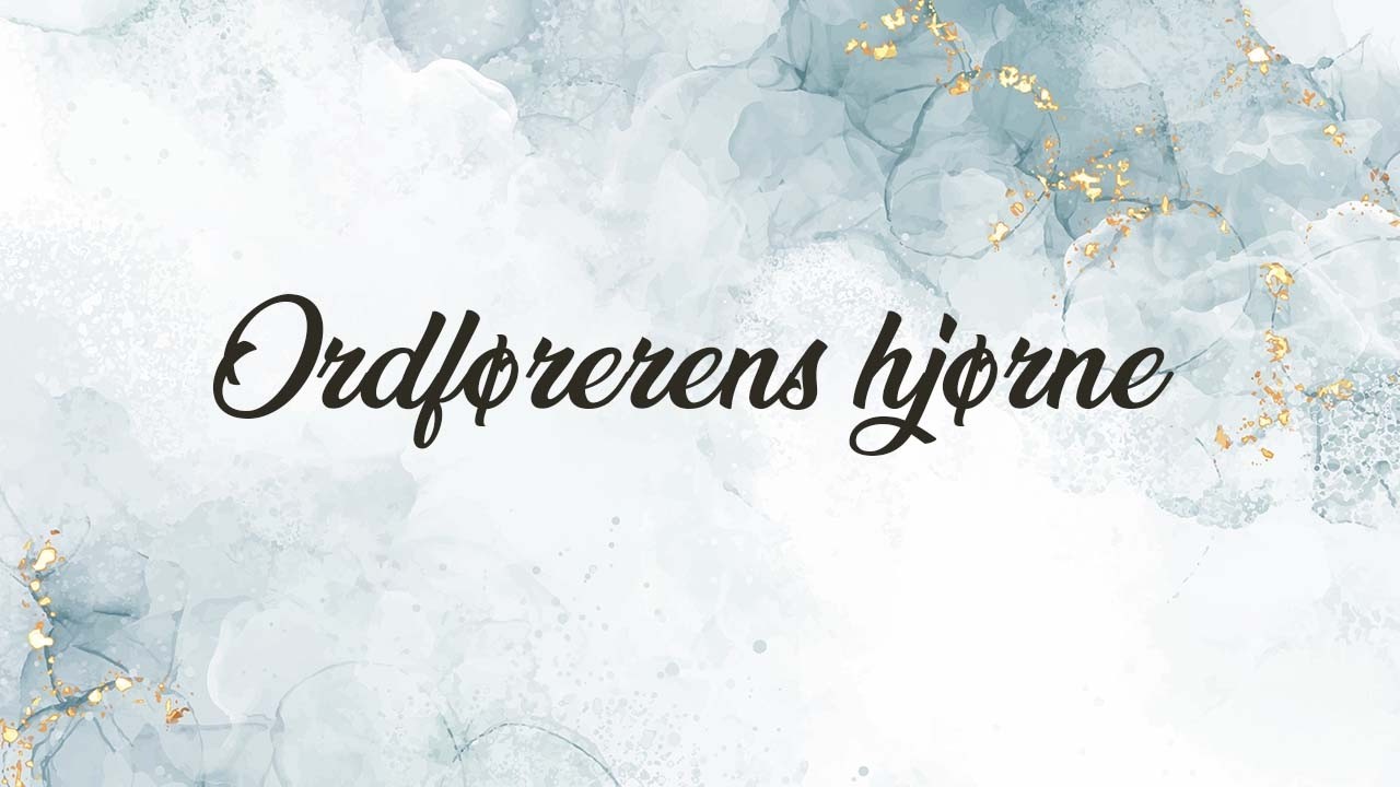 Ordførerens hjørne