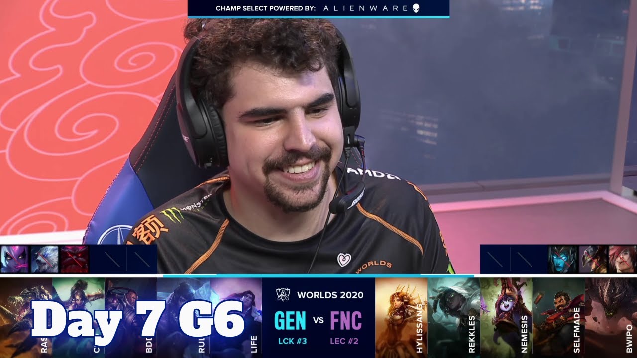 GEN vs FNC | Day 7 Group C S10 LoL Worlds 2020 | Fnatic vs Gen.G - Groups full game