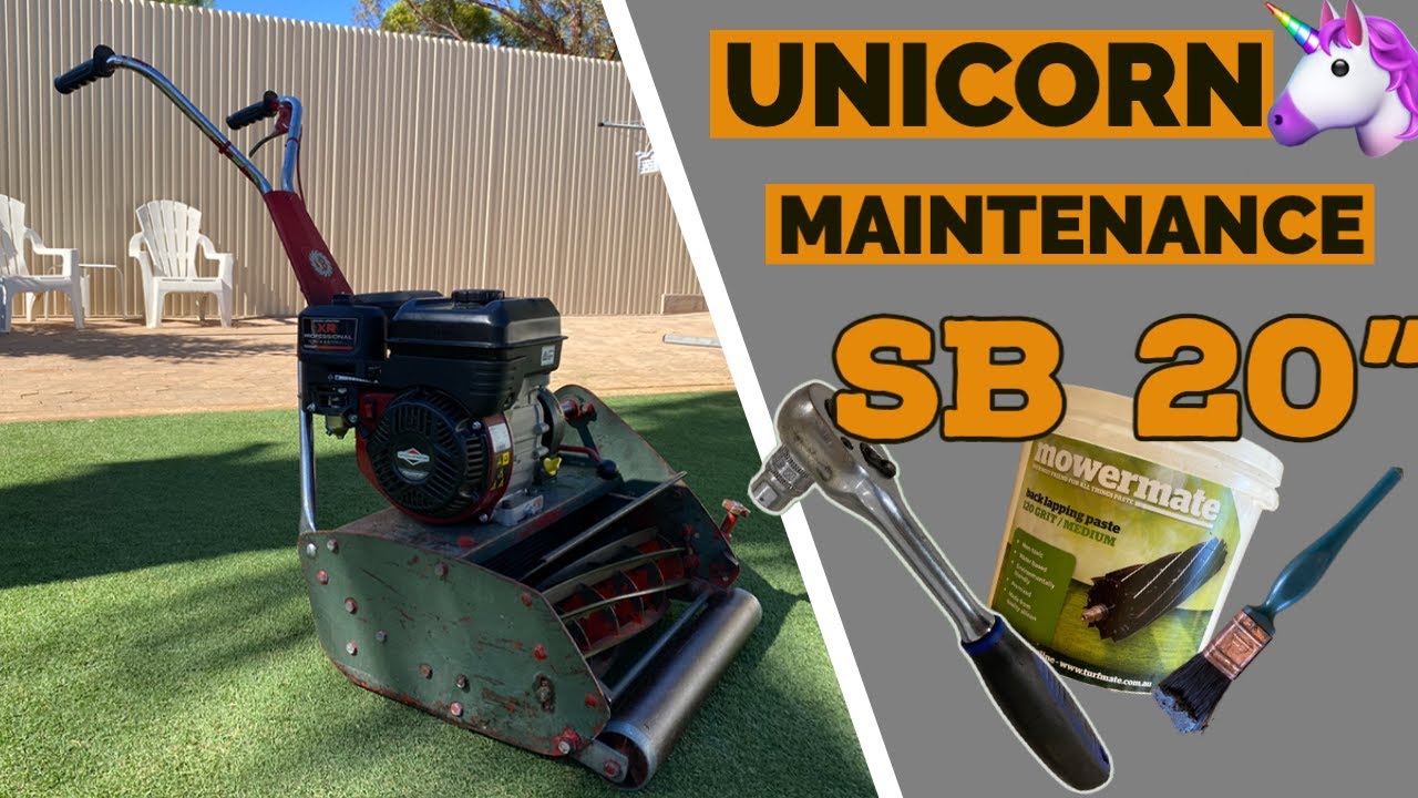 Scott Bonnar 20'' Unicorn maintenance and repairs, back lap and a test mow on Santa Ana couch
