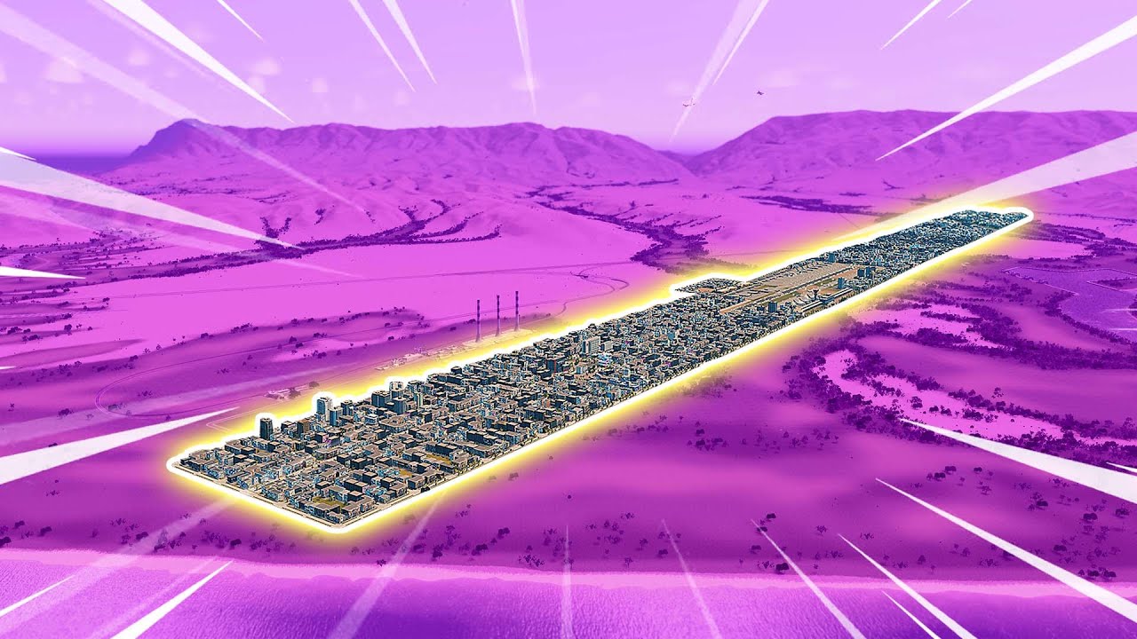 Cuando Construyes Una Ciudad Sin Autos en Cities: Skylines - Ciudad Lineal en el Desierto