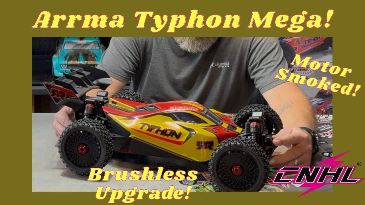 Arrma Typhon 665 Mega! Модернизация до бесколлекторного двигателя! Сбой двигателя TEMU! Сломалось...