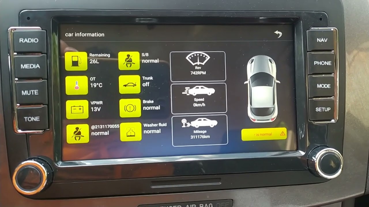 Radio 2 Din Android 9.1 Nawigacja Bluetooth WiFi - Volkswagen Seat Skoda - Passat Golf Touran Leon