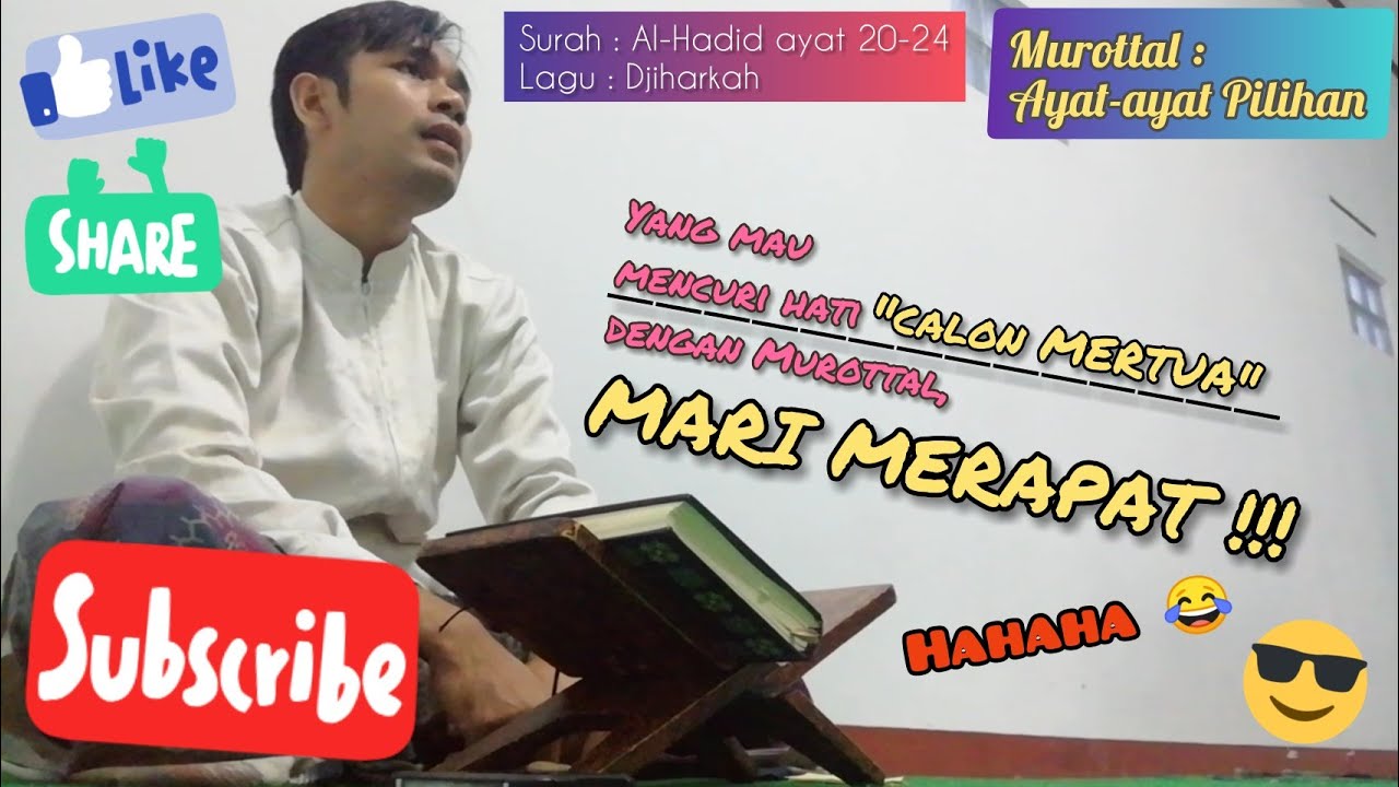 MUROTTAL MERDU lagu Djiharkah, Surah Al-Hadid : 20 - 24 || TANTAN QB