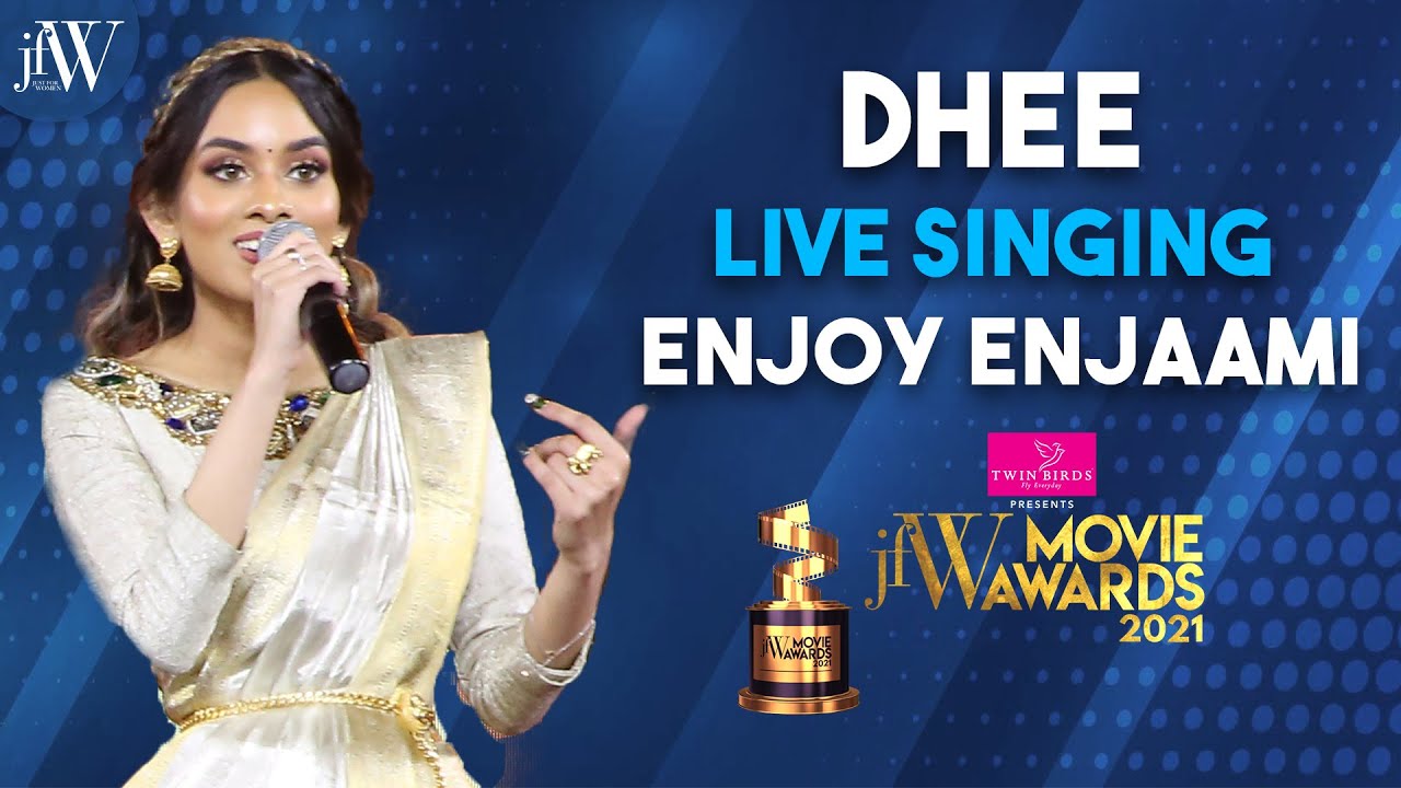 Dhee live singing Enjoy Enjaami | JFW Movie Awards | Best Singer | Soorarai Pottru | JFW
