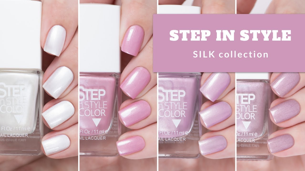 STEP IN STYLE || коллекция лаков с жемчужным шиммером SILK || обзор и скотчи