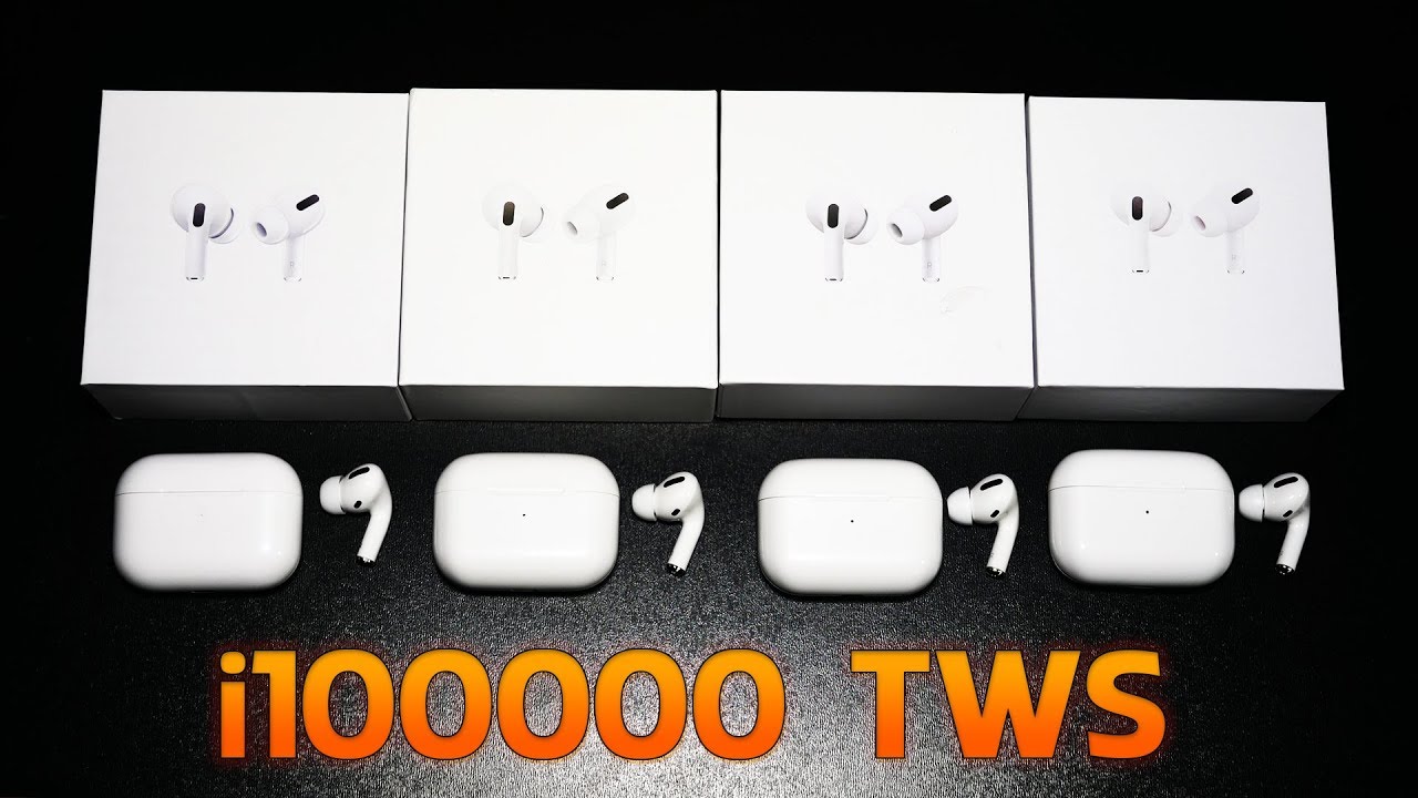 i100000 TWS Fake AirPods Pro Kopfh&ouml;rer Vergleich (Deutsch) - 4 verschiedene H&auml;ndler, 4 Qualit&auml;ten!