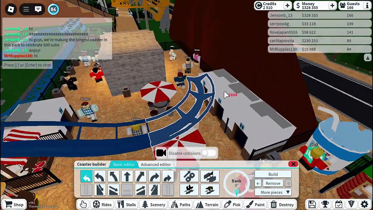 [Roblox: Theme Park Tycoon 2] SPEED BUILD Ep. 11 - GIANT FLOORLESS COASTER (500 SUBS SPECIAL)