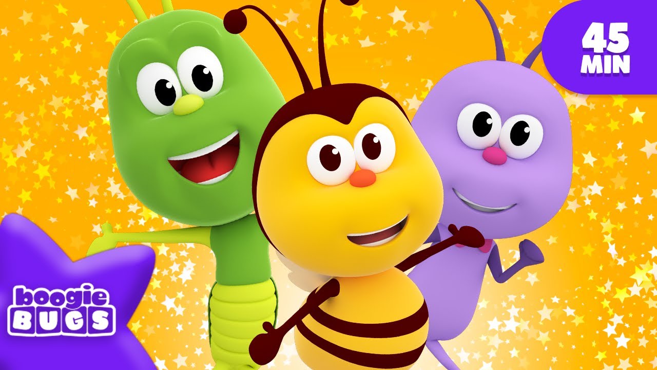Road Trip Songs 🚗 Let's Go To The Beach | 45 min🌈 Boogie Bugs nursery rhymes