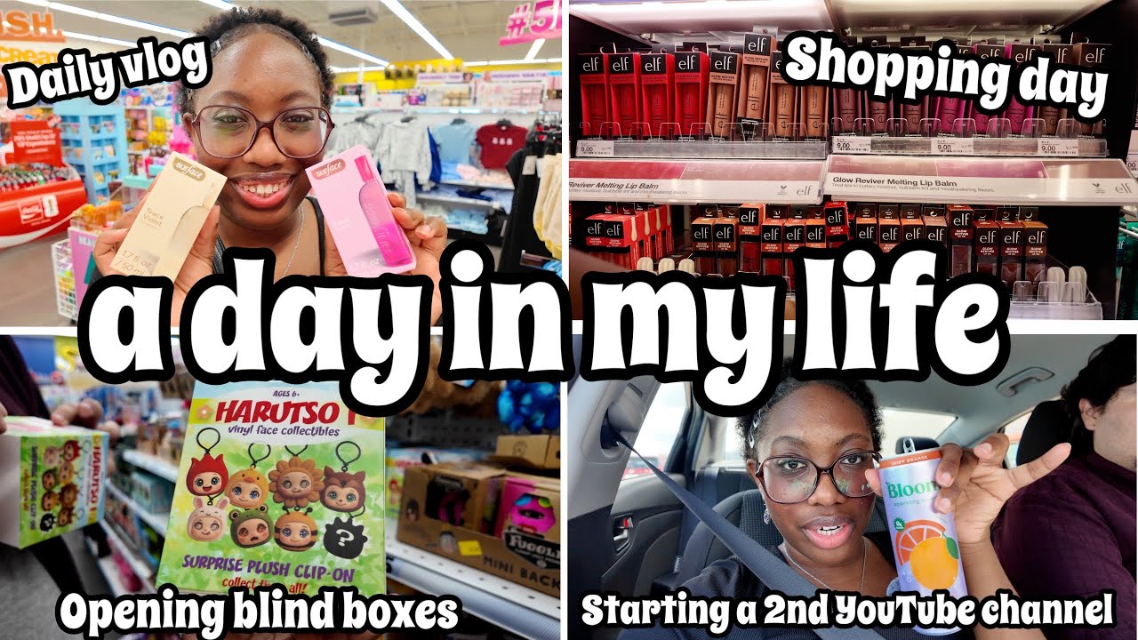 a day in my life | much needed shopping day, starting a second channel, opening blind boxes
